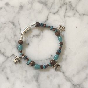 Handmade Turtle charm bracelet